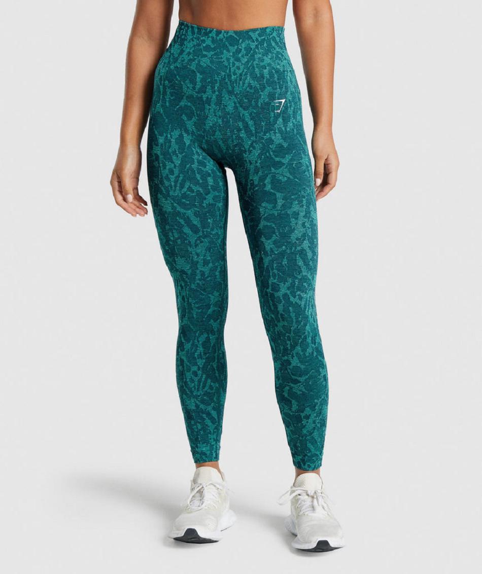 Gymshark Adapt Animal Seamless Ženske Tajice Tirkizne | HR 3962BEX